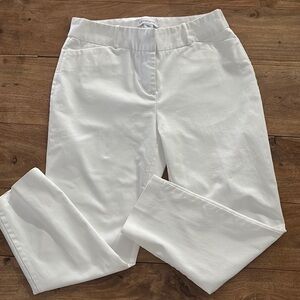 Liz Claiborne Emma Elegant White Trousers Size 2P